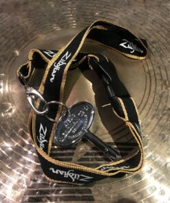 Zildjian chrome drum key with logo lanyard