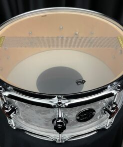 DW Performance Series Maple White Marine Pearl 5.5x14 Snare Drum Snare Side