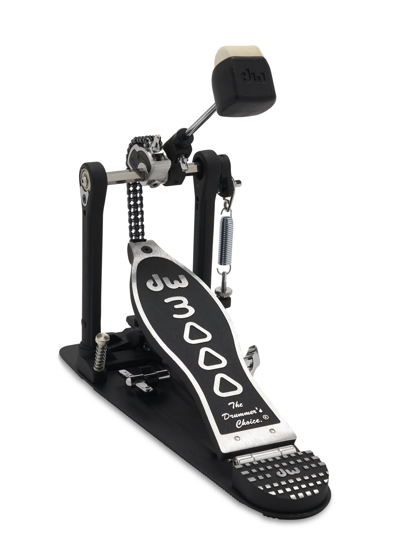 DW Drums DWCP3000A 3000 Series Single Pedal 1 DW 3000A Single Pedal Showing Player's Left Side