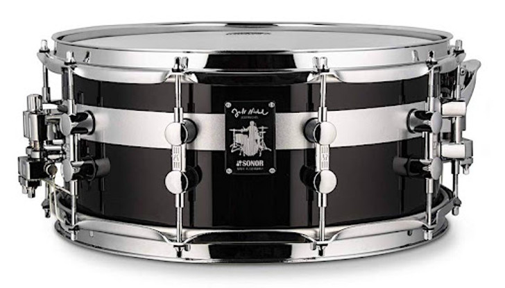 Sonor Jost Nickel 14 in. x 6.25 in. 14 Ply Beech Piano Black Snare Drum 1 Sonor Jost Nickel Snare Drum Front