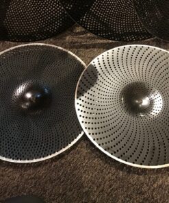 Evans Used dB One Low Volume Cymbal Set 14 16 18 20 11 Evans Low Volume dB One Cymbal Set with 14 inch hi hats 16 and 18 inch crashes and 20 inch Showing undersides of hi hats