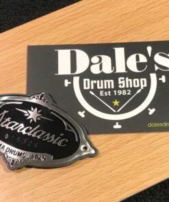 Tama Starclassic Drum Badge Made In Japan. Black and Silver BB Badge