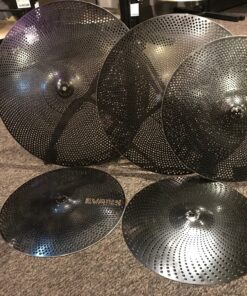 Evans Low Volume dB One Cymbal Set with 14 inch hi hats 16 and 18 inch crashes and 20 inch Ride Top view