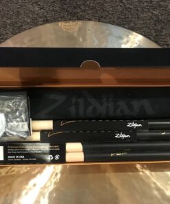 Zildjian Gift Bundle With 4 Pair 5A Dip Wood Tip Sticks, Chrome Zkey, and Black Towel in Box