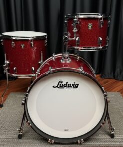 Ludwig USA Drums Used Classic Maple Red Sparkle 12 16 20 Kit 8 Ludwig Used Classic Maple USA Red Sparkle Kit 12 , 16, 20 Front View Elevated