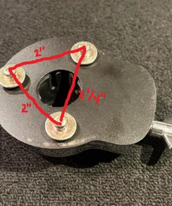 Sonor Used Force 3007 Bass Drum Bracket Bottom Showing Mounting Hole Spacing