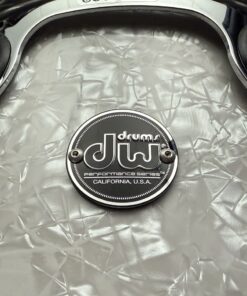 Used Drum Workshop Performance Series Maple White Marine Pearl Three Piece Drum Set Badge Close