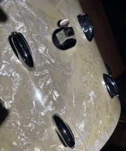 Slingerland Vintage White Marine Pearl Fourteen By Twenty Two Bass Drum Seam 2
