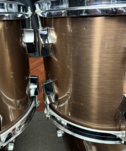 Fibes Drums Vintage Fiberglass 13, 14, 16, 2) 24 Copper Wrap Kit 16 Fibes Vintage Double Bass Drum Set Copper Wrap Toms From Player Side