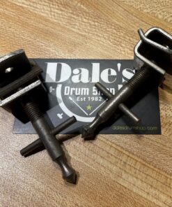 Vintage Pair Bass Drum Clamp On Spurs