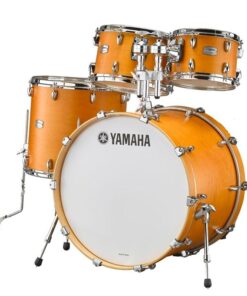 Yamaha Tour Custom Maple Four Piece Drum Set With Twenty Two Inch Bass Drum Side View