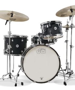 Drum Workshop Design Maple Four Piece DW Frequent Flyer Kit Black Satin Lacquer