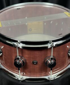 DW Collector's Series Pure Purpleheart Six and a Half by Fourteen Inch Snare Drum Snare Side