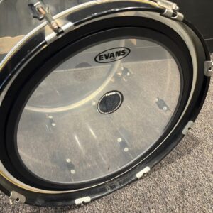 Fibes Used Austin Crystalite Twenty Inch Bass Drum Clear Acrylic Batter Side