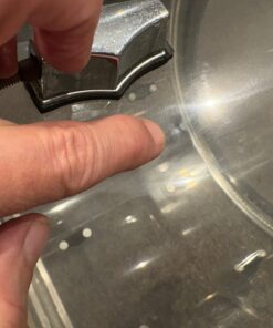 Fibes Used Austin Crystalite Twenty Inch Bass Drum Clear Acrylic Small Sink in Shell