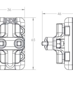 INDe RST Bracket Specs With Lock in MM