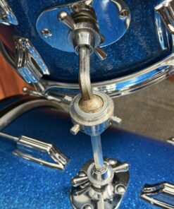 Rogers Vintage Blue Sparkle Holiday Three Piece Drum Set Tom Holder Detail