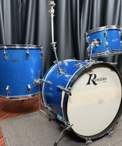 Rogers Vintage Blue Sparkle Holiday Three Piece Drum Set