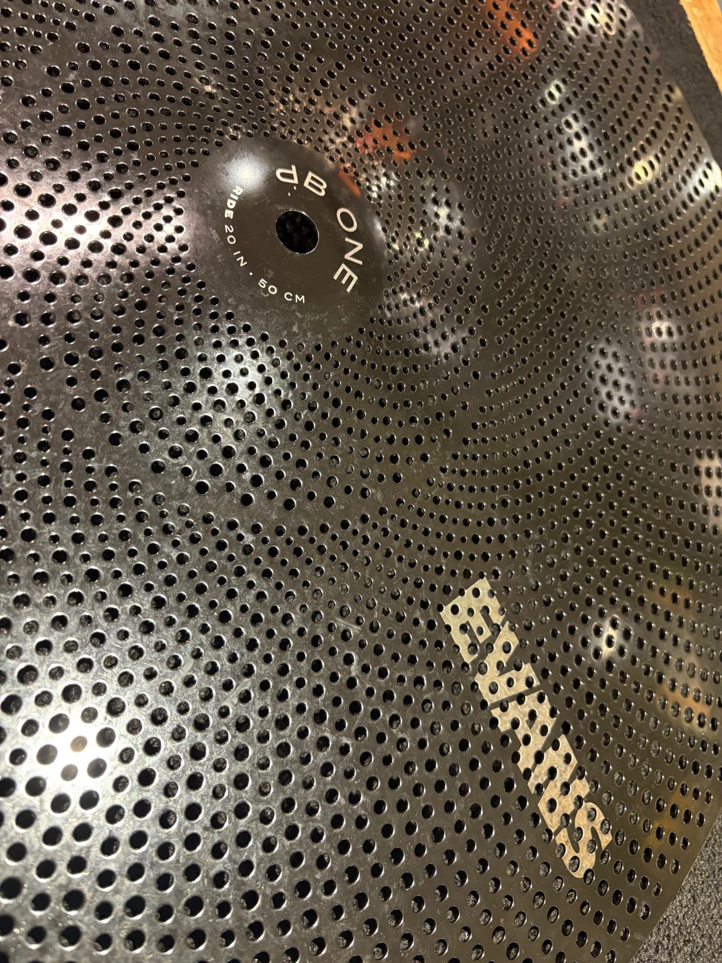 Evans Used dB One 20 in. Ride Cymbal Low Volume 2 Evans Used dB One Twenty Inch Ride Cymbal Bell and Logo