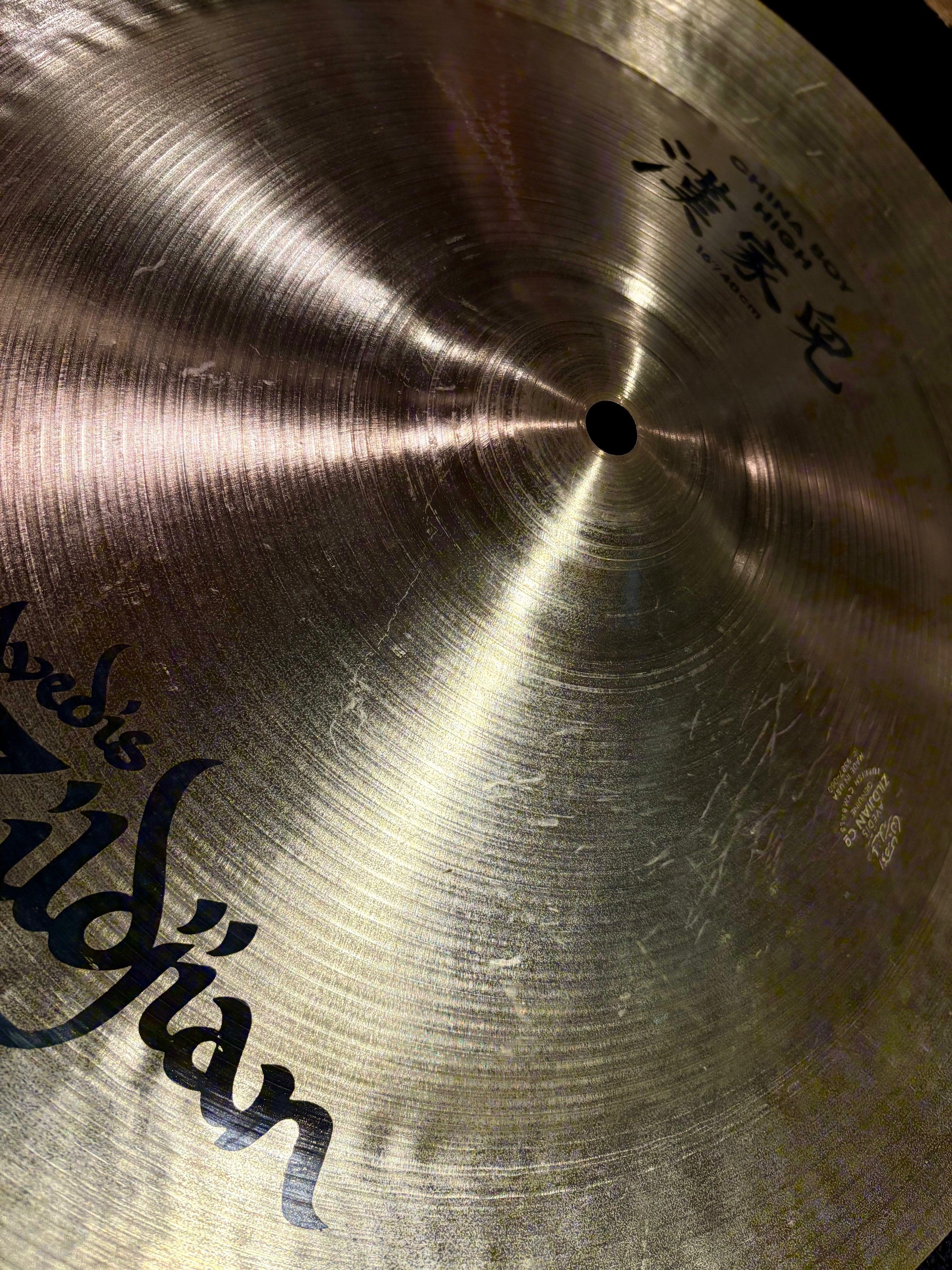 zildjian 漢家兜CHINAHIGH　20インチ　割れ止め加工済み zildjian 漢家兜CHINAHIGH 20インチ 割れ止め加工済み zildjian