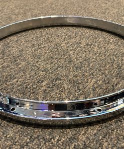 Used Signia 14 in. 10 lug Die-Cast Aluminum Snare Batter Hoop Chrome