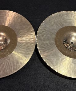 Zildjian Used 14.25 inch K Custom Hybrid Hi Hat Cymbal Pair Underside