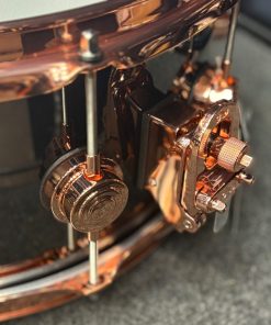 DW Collectors 6514 Snare Drum Black Nickel Brass with Copper Hardware Mag Throw Off