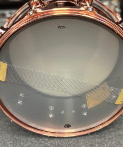 DW Collectors 6514 Snare Drum Black Nickel Brass with Copper Hardware Snare Side