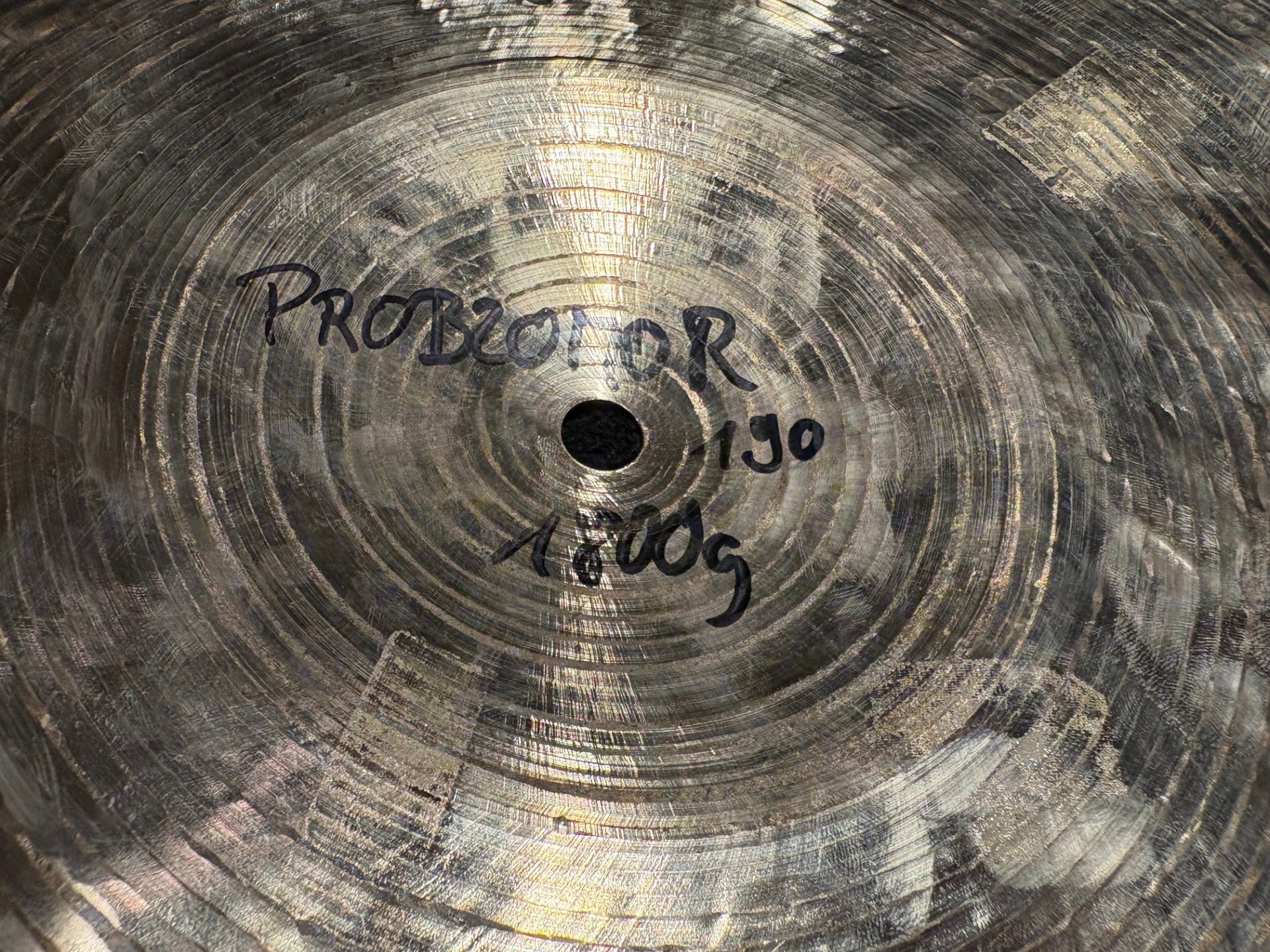 Meinl Used R&D Concept 20 in. Ride Cymbal 1800g 4 Meinl Used R&D Concept Model 20 Inch Ride Cymbal Bell Underside