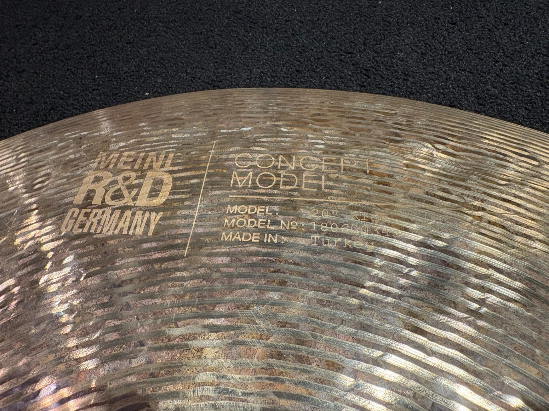 Meinl Used R&D Concept 20 in. Ride Cymbal 1800g 2 Meinl Used R&D Concept Model 20 Inch Ride Cymbal Logo