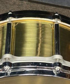 Pearl Used Free Floating Brass 6.5x14 80s Snare Drum 14 Pearl Used Brass Shell Free Floating 6.5x14 Snare Drum light scratch