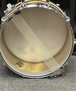 Pearl Used Free Floating Brass 6.5x14 80s Snare Drum 13 Pearl Used Brass Shell Free Floating 6.5x14 Snare Drum Snare Side