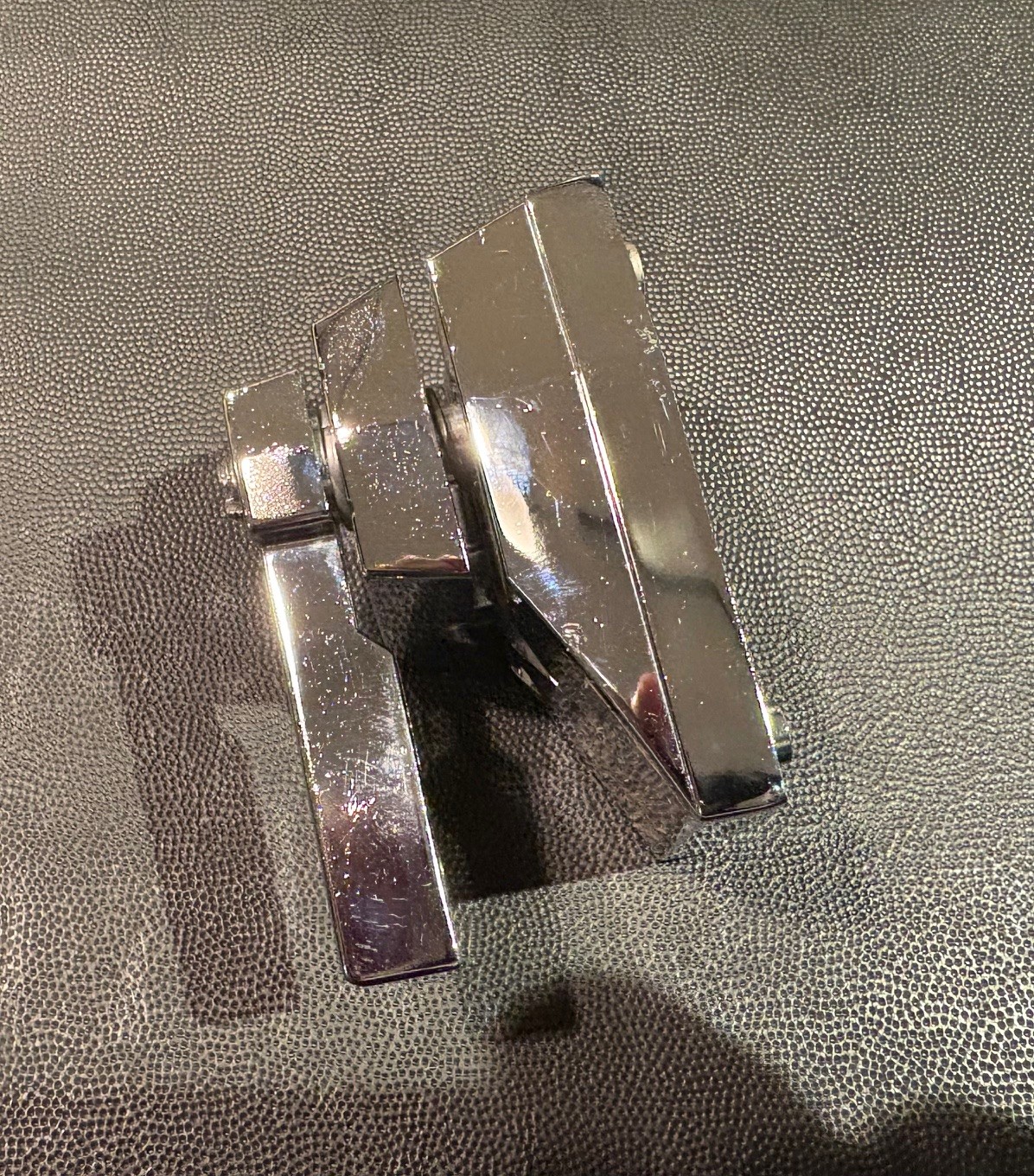 Tama Used Granstar Tom Mounting Bracket With Gasket 3 Tama used Granstar Chrome Tom Bracket Right Side