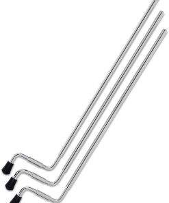 DW Set of Three Aluminum Floor Tom Legs 21 Inch Long Chrome Finish