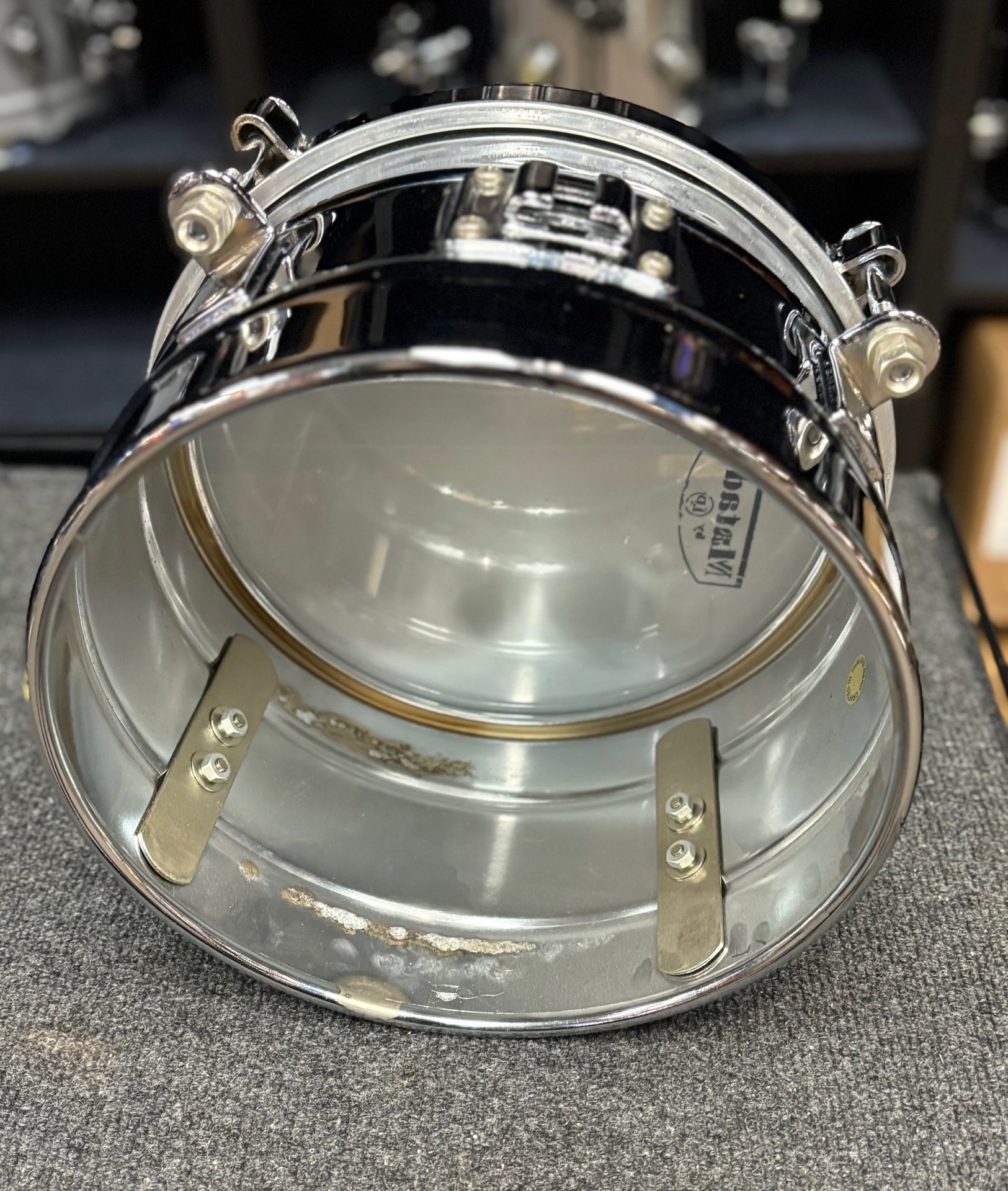 LP Used Timbale Matador Steel 10 in. Timbalito Chrome 4 LP Matador Steel Timbale 10 inch Timbalito Chrome Interior