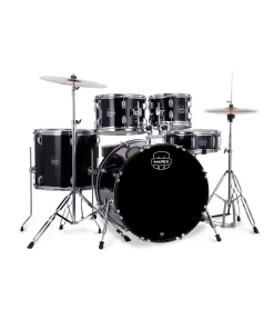 Mapex Comet 5 Piece Complete Drum Set with 20 Inch Bass Drum Dark Black