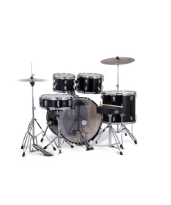 Mapex Comet 5 Piece Complete Drum Set with 20 Inch Bass Drum Dark Black Player's View