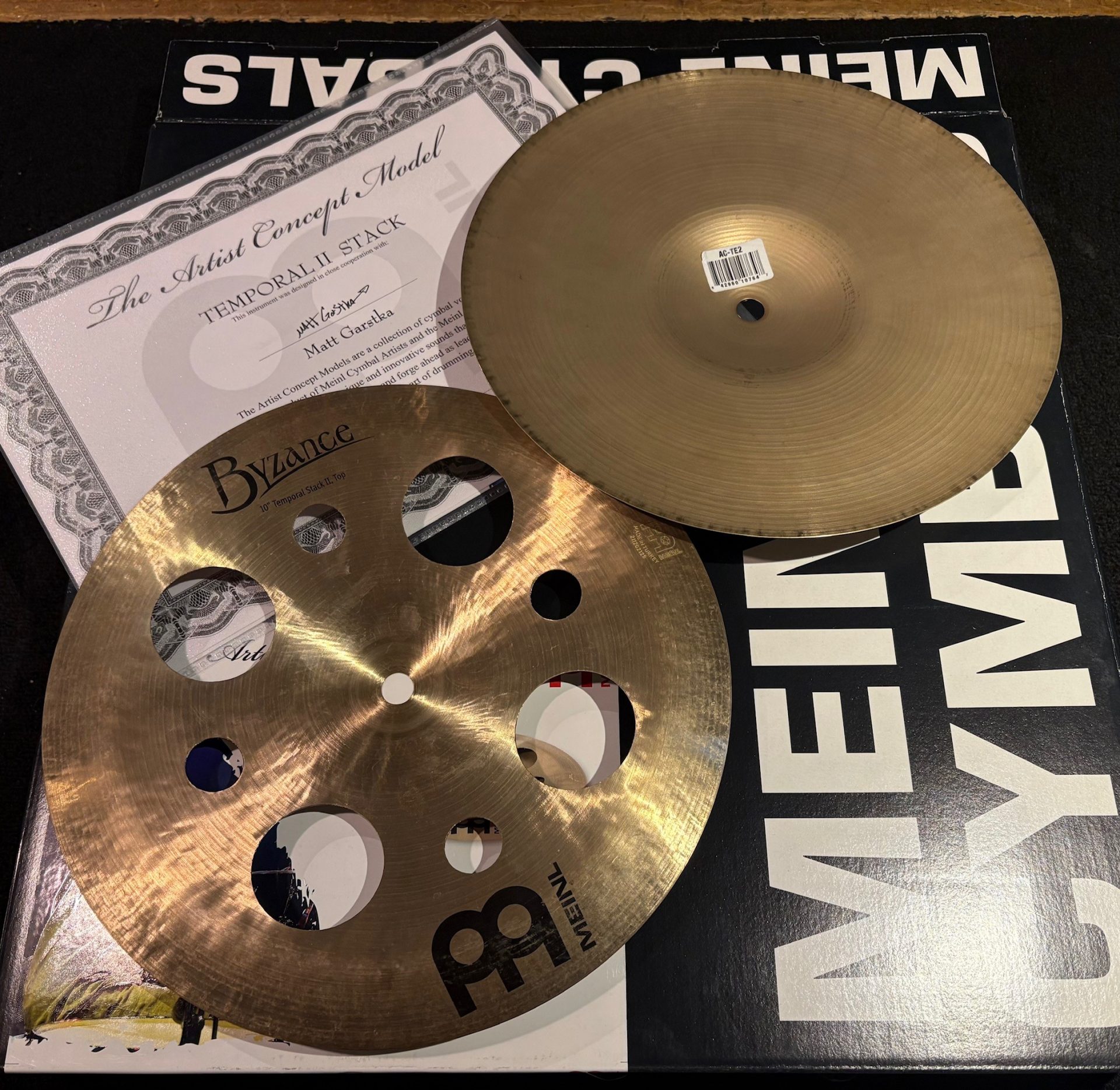 Meinl Used Artist Concept 10 in. Stack Temporal II Matt Garstka AC-TE2 2 Meinl Used Matt Garstka Temporal 2 10 Inch Alt