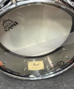 Pearl Used Chad Smith 5x14 Black Nickel Steel Shell Snare Drum 13 Pearl Used Chad Smith Black Nickel Over Steel Snare Drum Interior