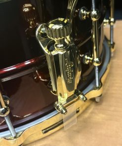 Ludwig US Dragon's Blood Limited Edition Brass Snare Drum with Gold Hardware Throw Off