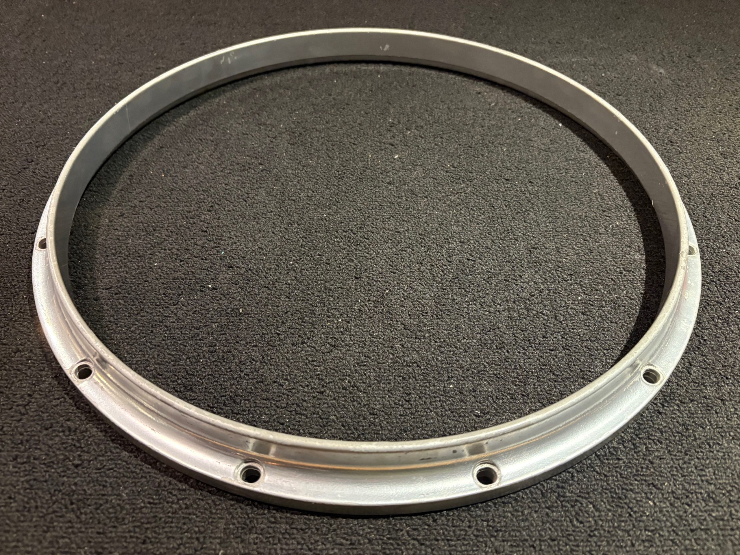 Ludwig Used 14 In. 12 Ear Die Cast Snare Batter Hoop Gray 1 Ludwig 14 Inch 12 Ear Used Die Cast Snare Batter Hoop Gray