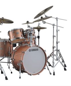 Yamaha Absolute Hybrid Maple 4 Piece Kit Pink Champagne Sparkle Lacquer Set Up