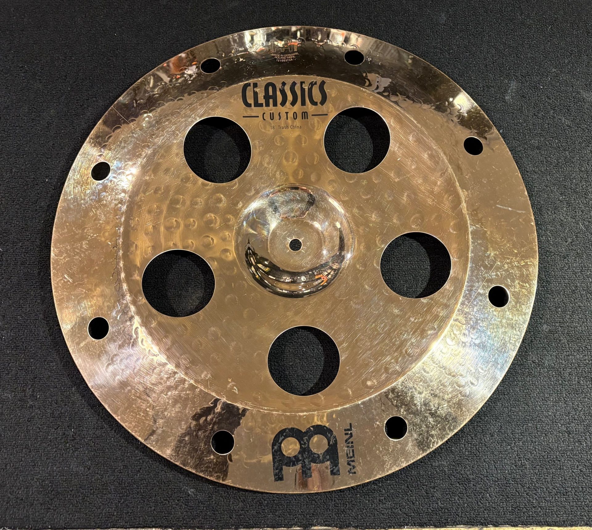 Meinl Used Classics Custom 18 in. Brilliant Trash China 1158g 2 Meinl Used Classics Custom Brilliant 18 Inch Trash China Player Side