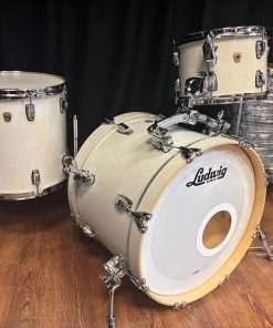 Ludwig Used 3 Piece White Glass Glitter Classic Maple Kit