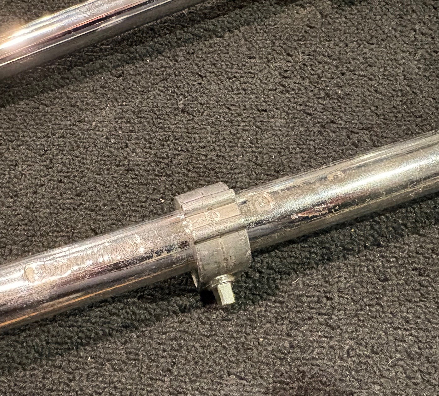 Rogers Vintage Memriloc Cymbal Stand Tubes with Locks 3 Rogers Vintage Memriloc Stand Tubes with Tilter and Memory Locks Dents on lower tube