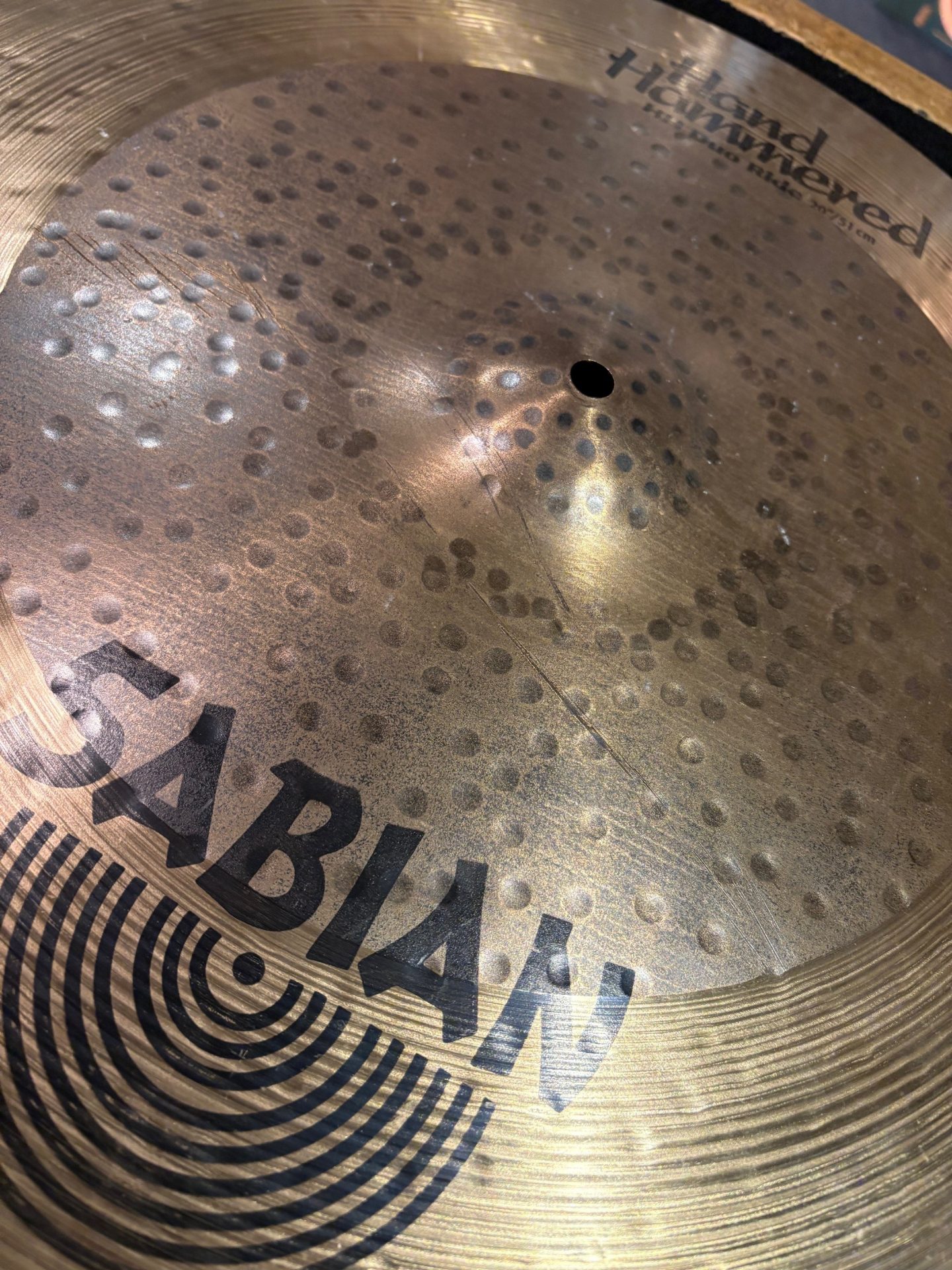 Sabian Used HH 20 in. Duo Ride Cymbal 2230g 2 Sabian Used HH 20 Inch Duo Ride Cymbal Bell