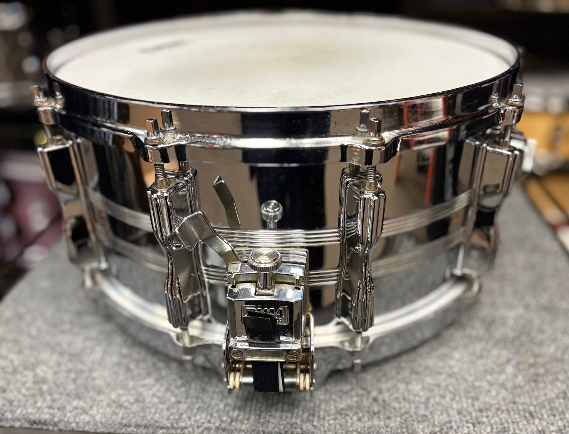 Tama Vintage Imperialstar Mastercraft 6.5x14 MIJ Steel Snare Drum 2 Tama Vintage Imperialstar Mastercraft 6.5x14 Steel Snare Drum Made in Japan Throw Off