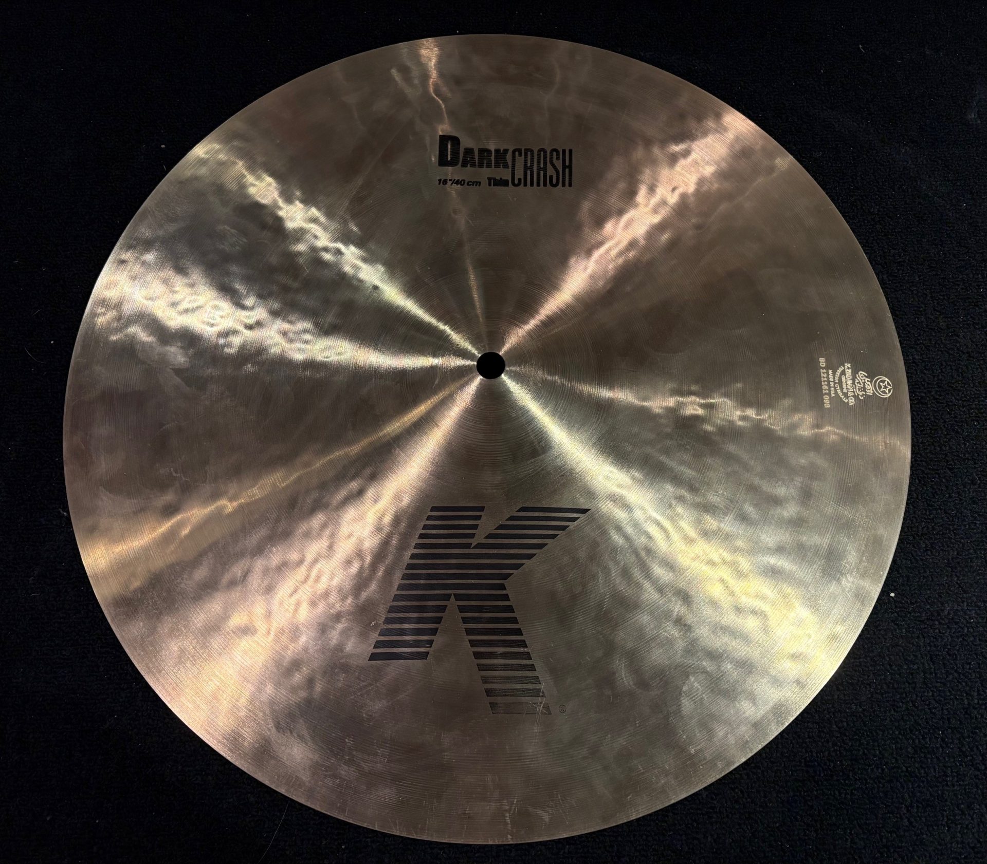 Zildjian Used K 16 in. Dark Thin Crash Cymbal 1055g 1 Zildjian Used 16 Inch K Dark Thin Crash Cymbal