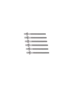 Drum Parts 6 Pack of Steel Chrome 2 1/4 in. Tension Rods