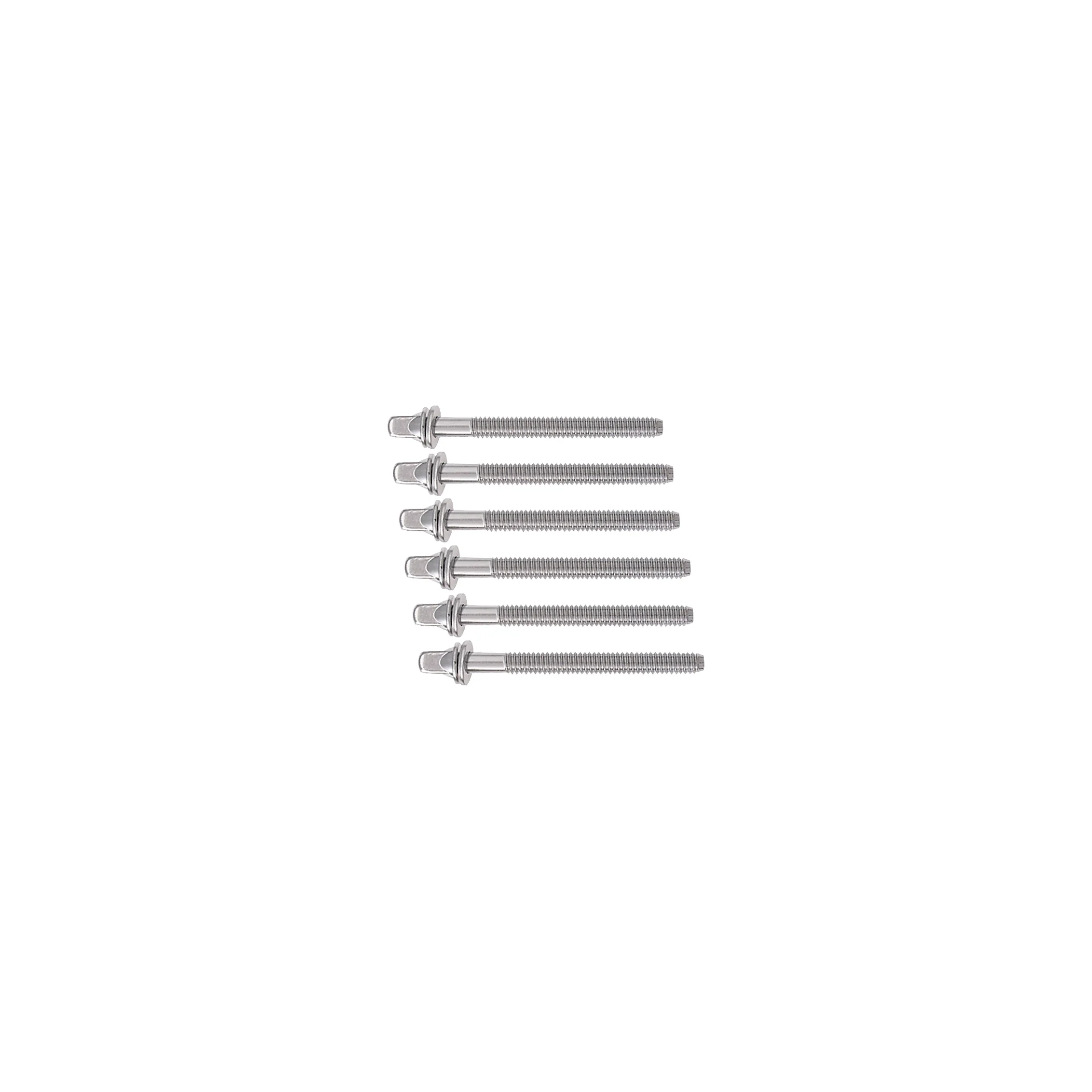 Drum Parts 6-Pack of Chrome 2 1/4 in. Tension Rods Standard Thread 1 Drum Parts 6 Pack of Steel Chrome 2 1/4 in. Tension Rods